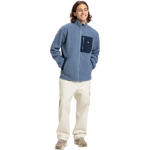 2025 Quiksilver Herre Clean Coast Full Zip Fleece EQYPF03066 - China Blue